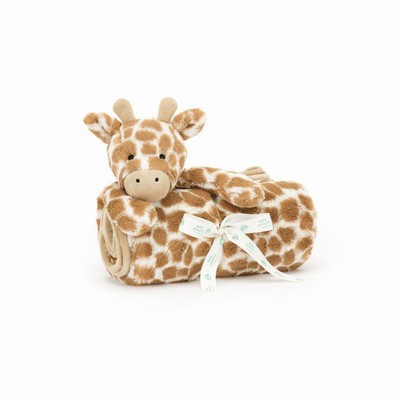 Jellycat Bashful Giraffe Blankets USA | 09536GKHX